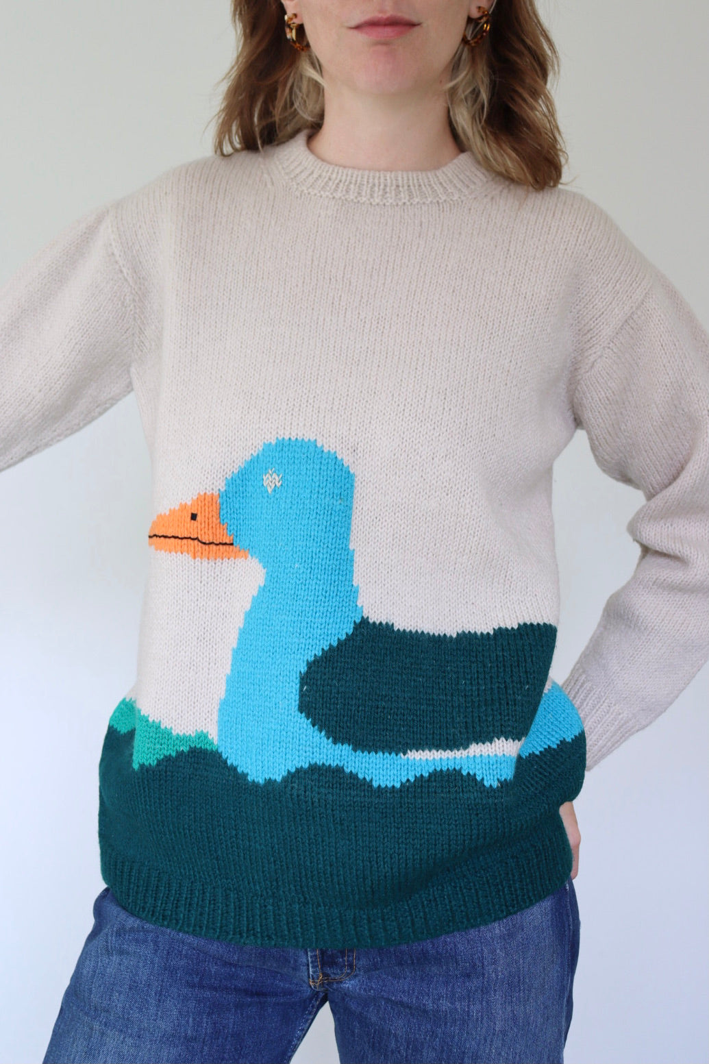 The Swimming Duck - sweater - S up to M/L