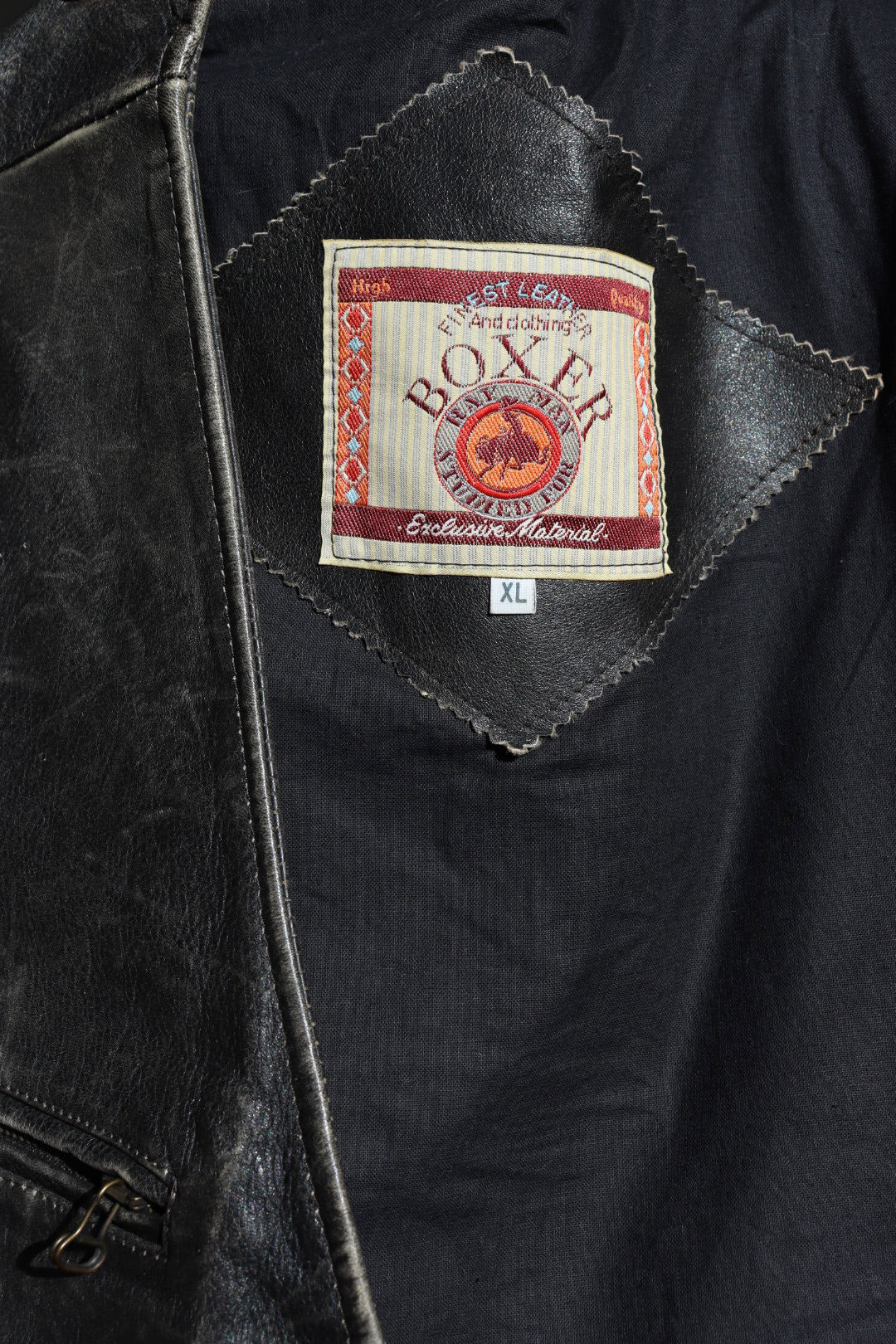 The Biker Boxer - leather vest / waistcoat - S up to XL