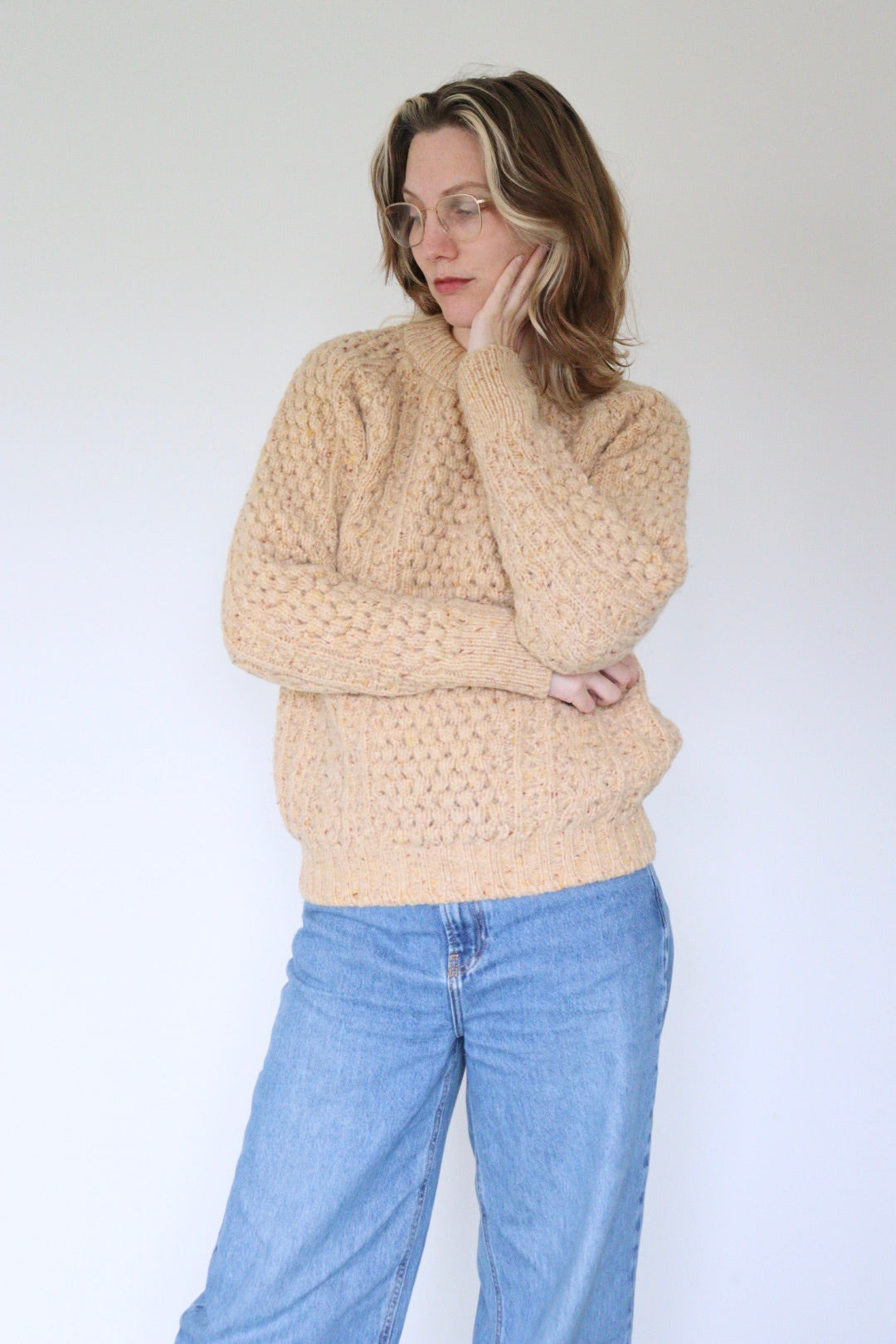 The Dunloe Aran - knitted sweater - S up to L