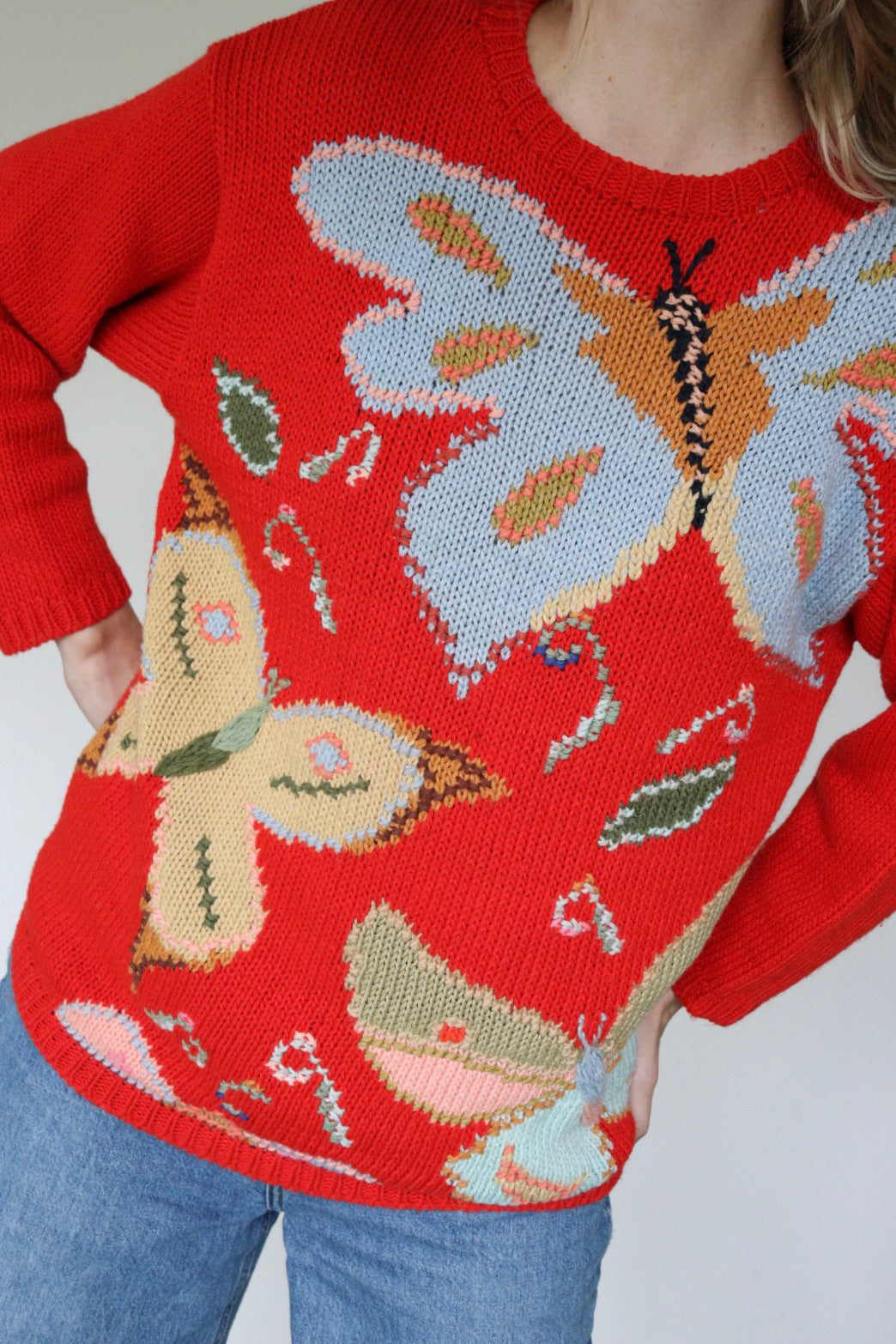 The Three Butterflies - sweater - S up to M