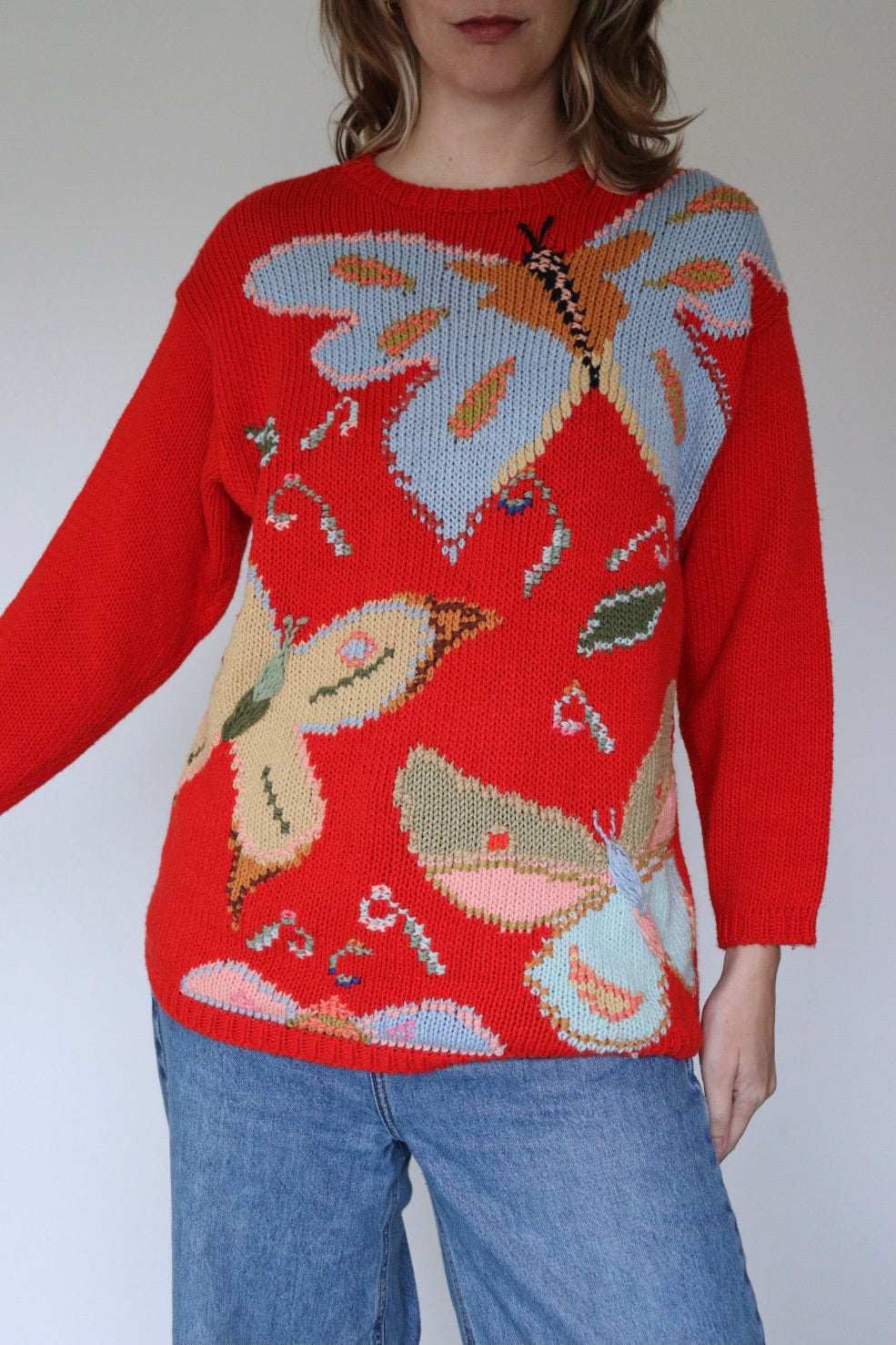 The Three Butterflies - sweater - S up to M