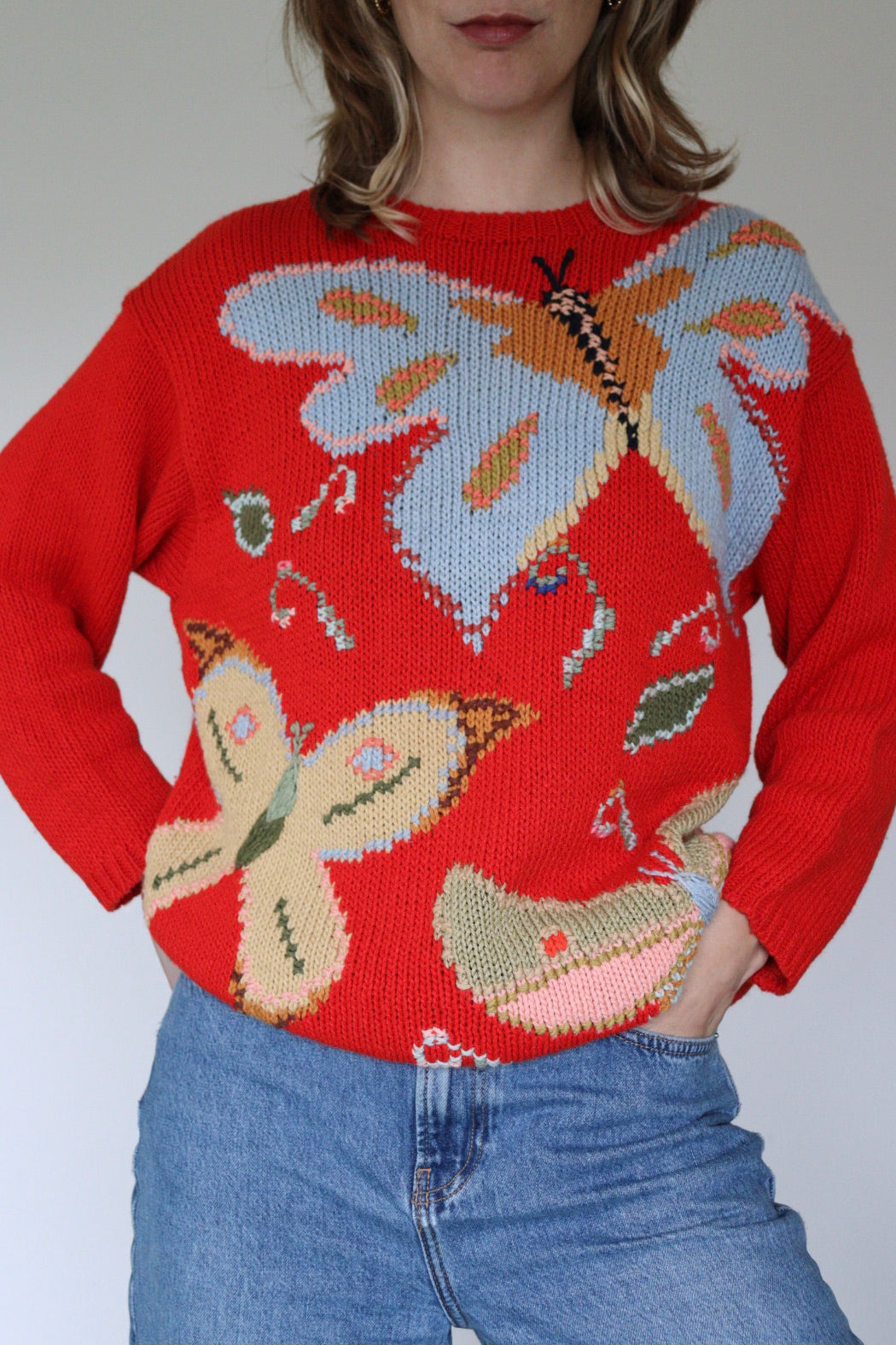 The Three Butterflies - sweater - S up to M