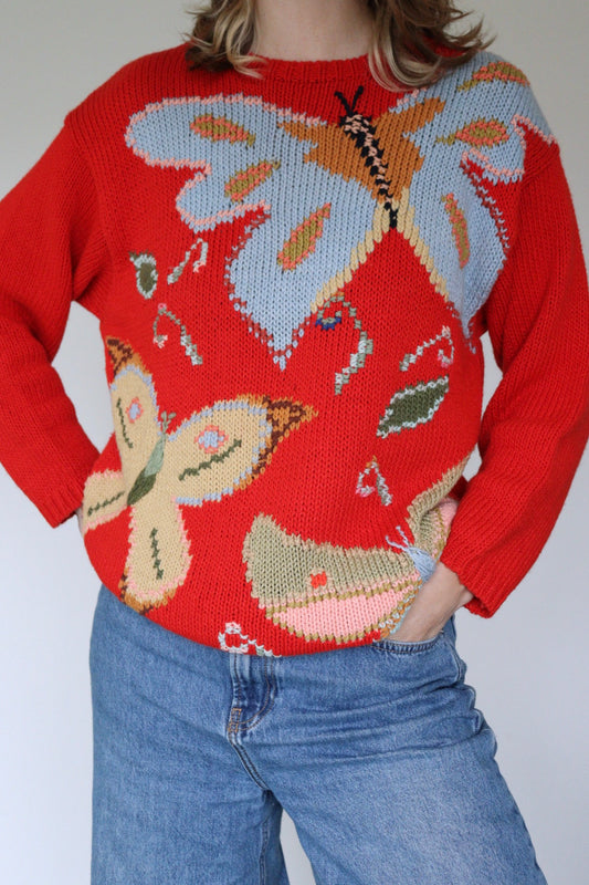The Three Butterflies - sweater - S up to M