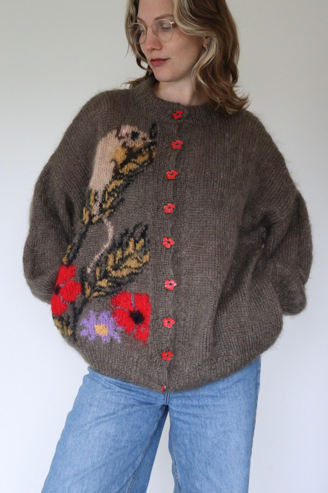 The Alison Elizabeth - handknitted cardigan - S up to L