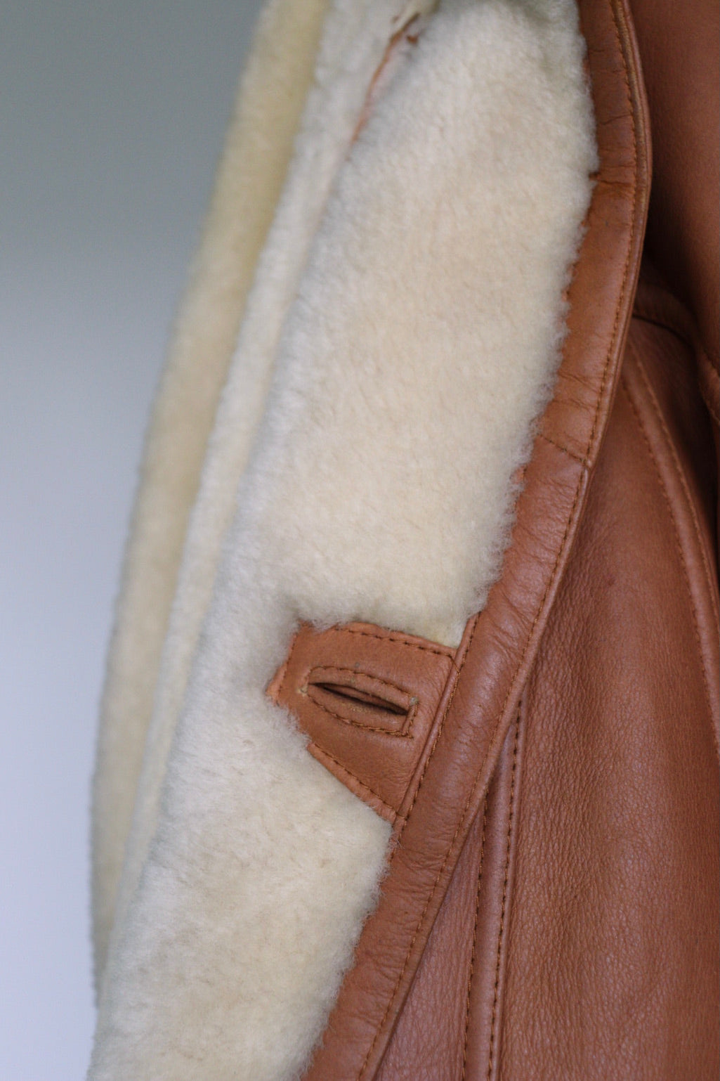The Cognac Hug - shearling / lammy coat - S up to L