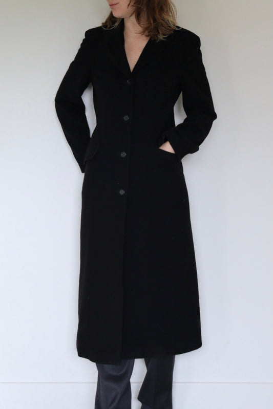 The Black Wool - long coat - S up to M