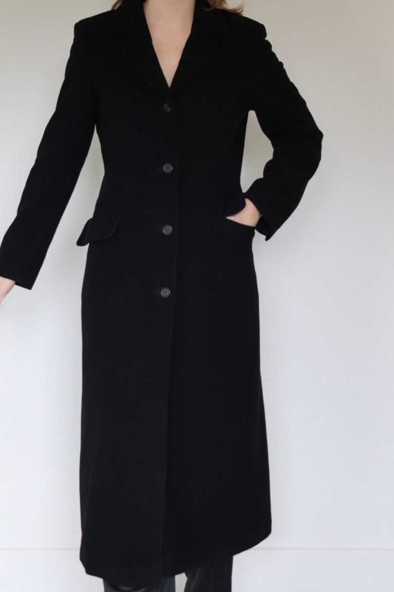 The Black Wool - long coat - S up to M
