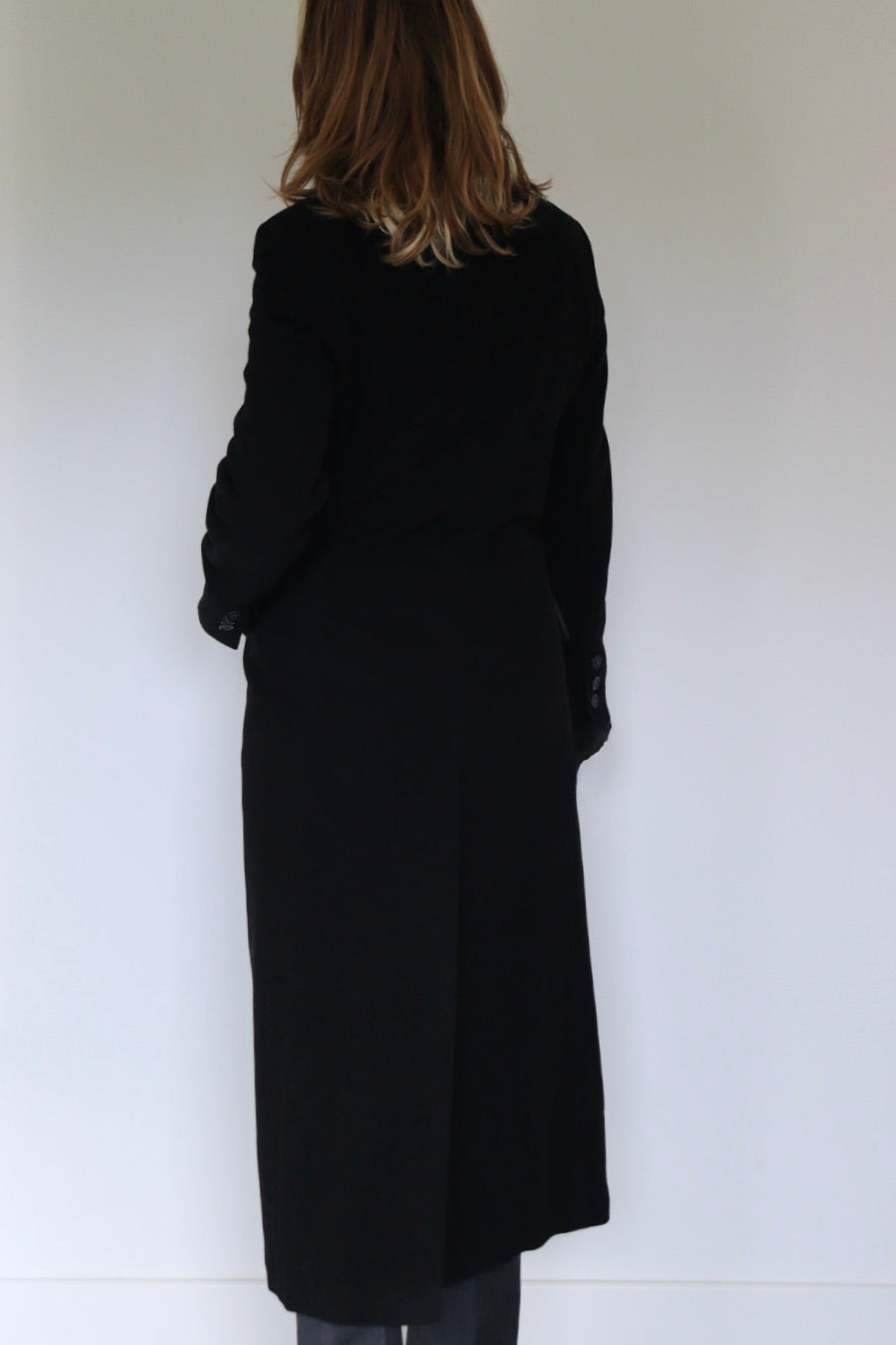 The Black Wool - long coat - S up to M