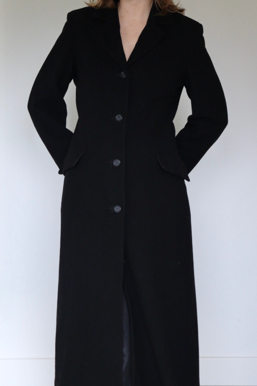 The Black Wool - long coat - S up to M