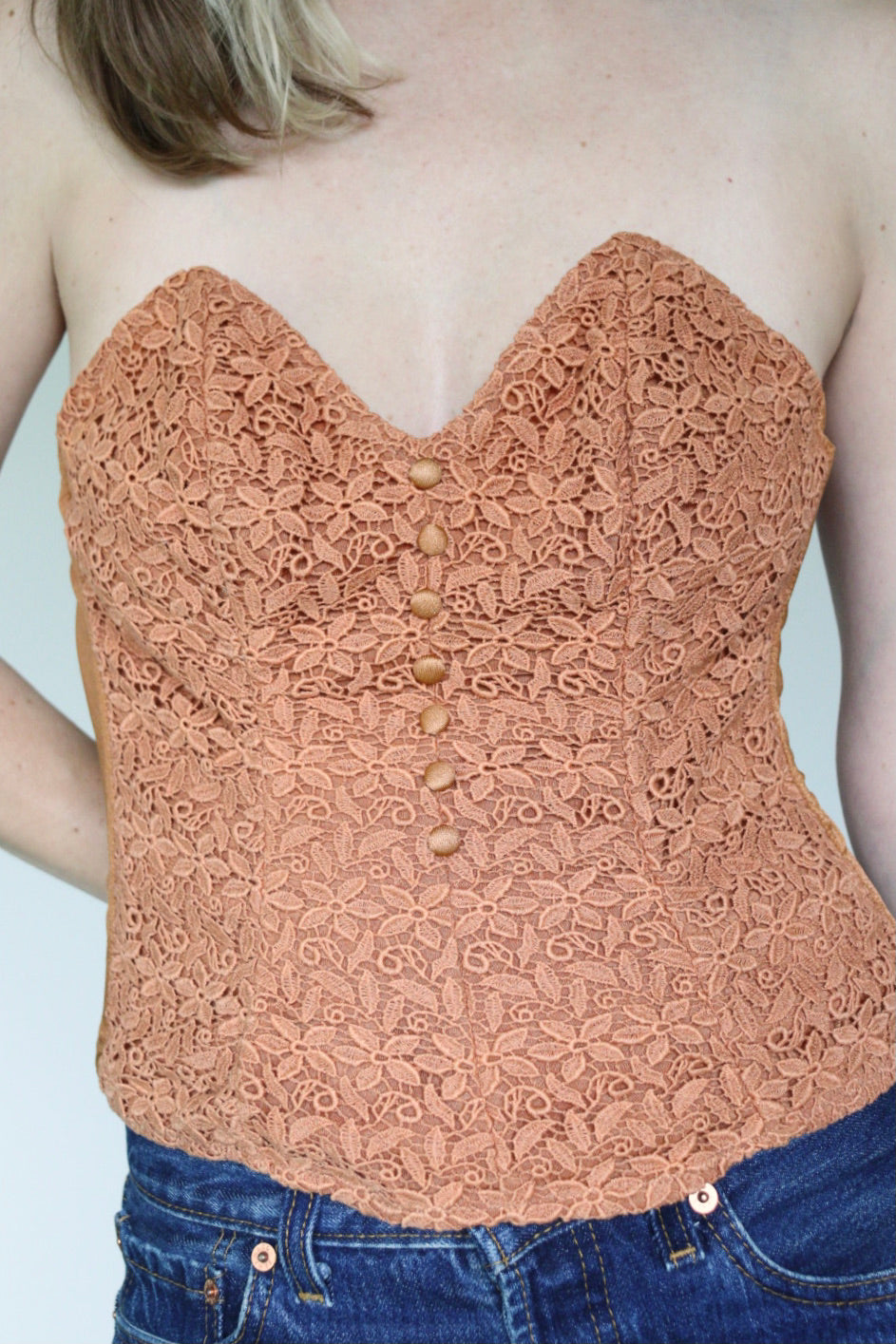 The Cinnamon Lace - top - M up to L