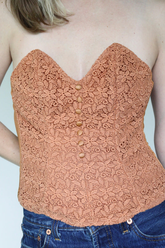 The Cinnamon Lace - top - M up to L