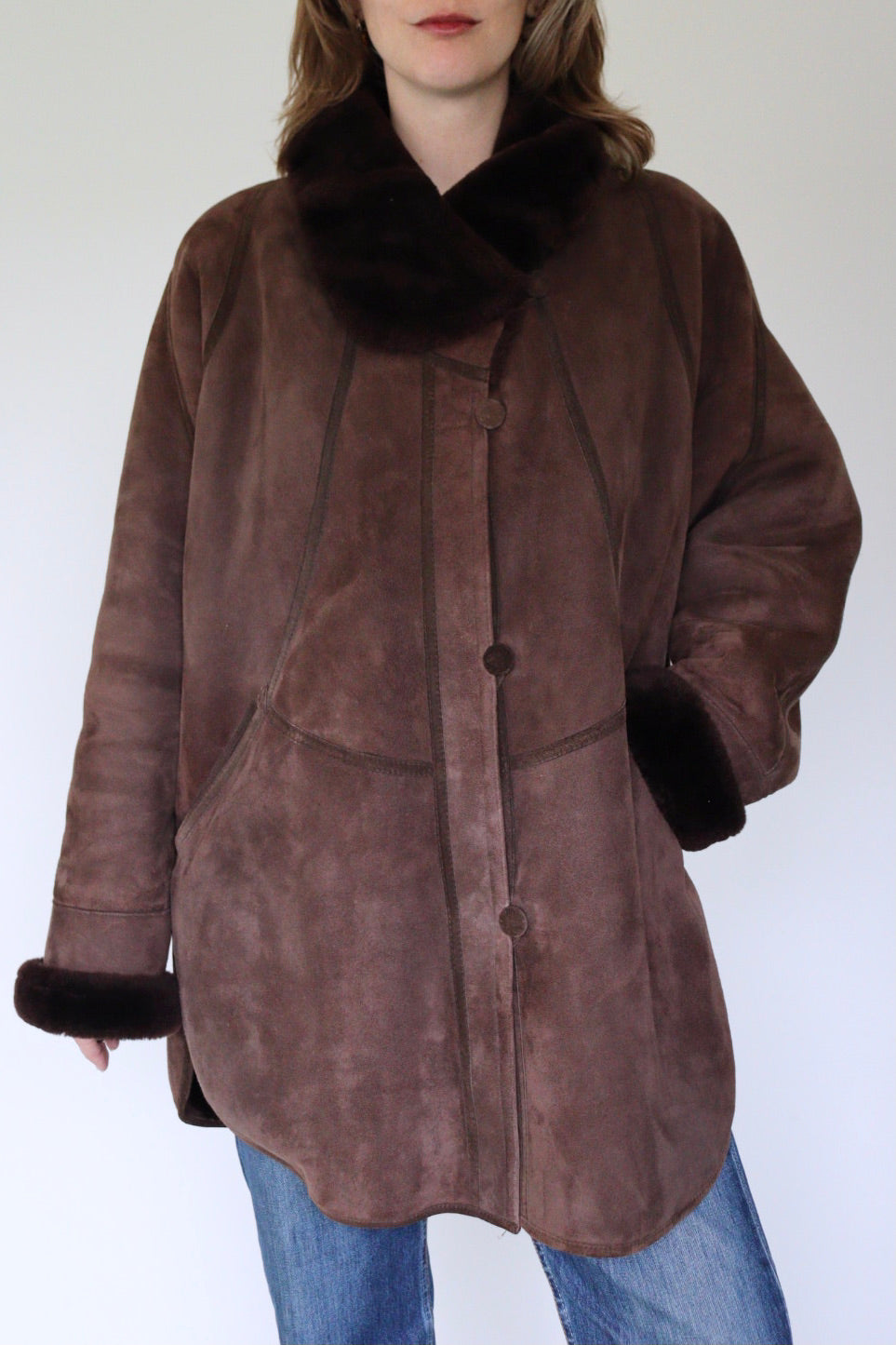 The Chocolate Moscoat - shearling / lammy coat - S up to XL