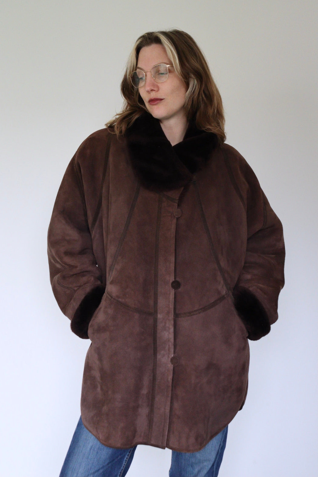 The Chocolate Moscoat - shearling / lammy coat - S up to XL