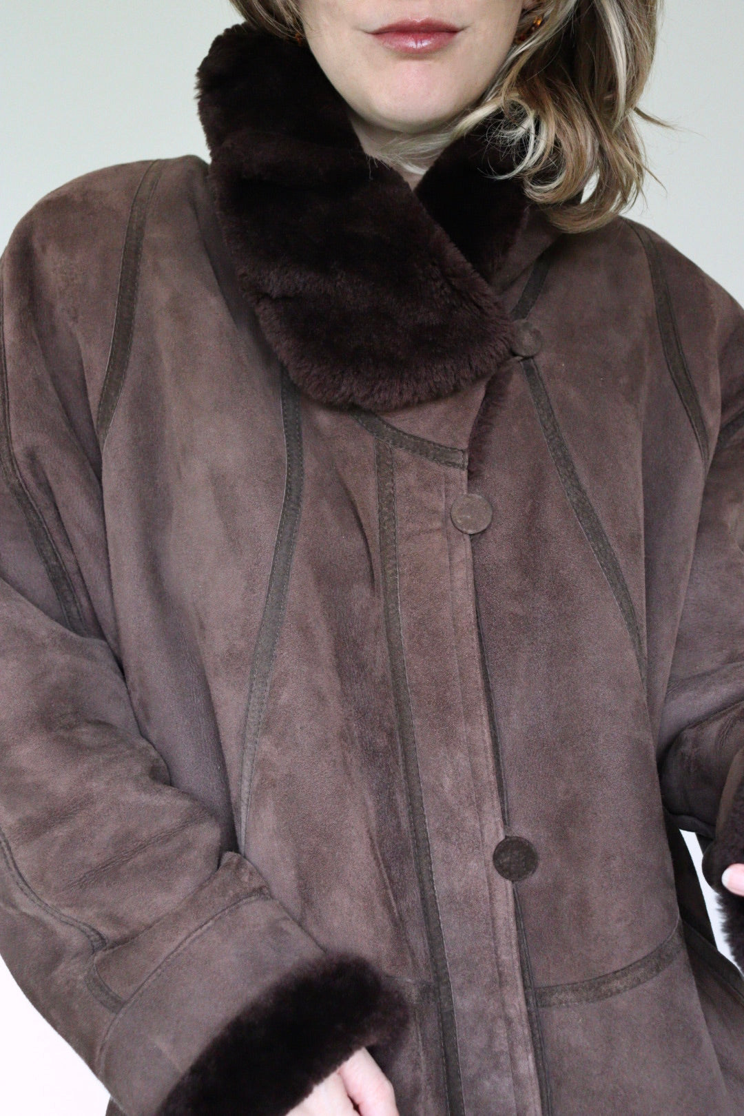 The Chocolate Moscoat - shearling / lammy coat - S up to XL
