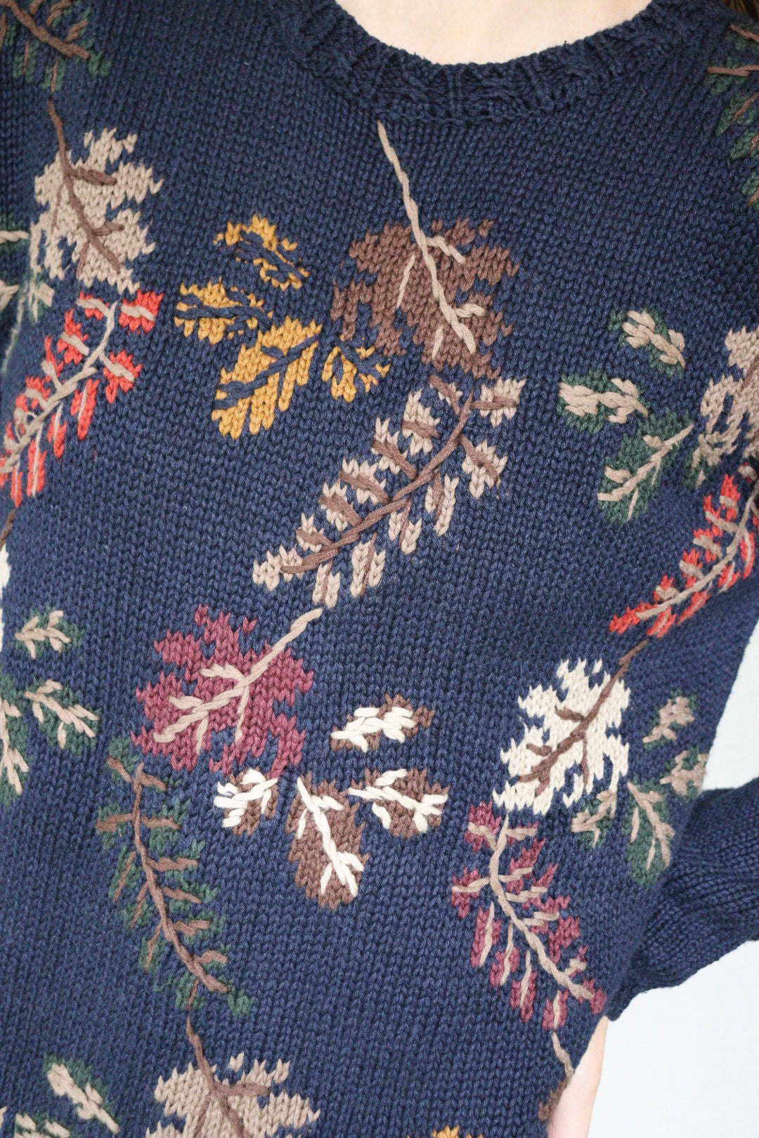 The Knitted Leaves - sweater - S up to M/L