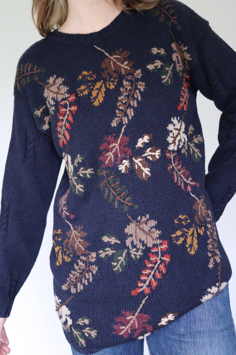 The Knitted Leaves - sweater - S up to M/L