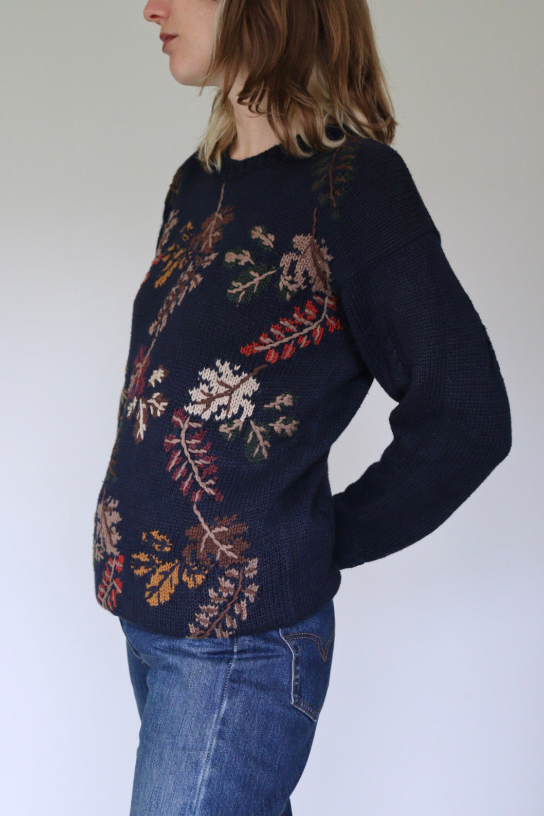 The Knitted Leaves - sweater - S up to M/L