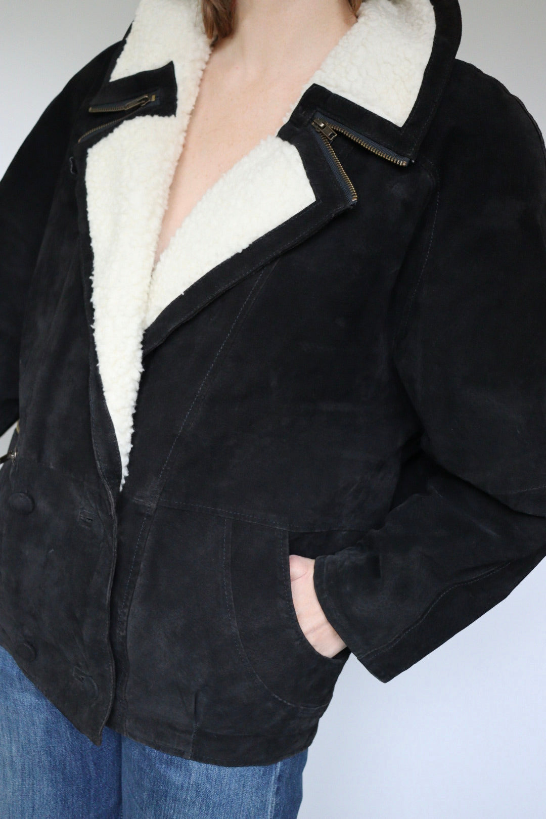 The Lammy Zip - lammy coat / shearling jacket - S up to L/XL