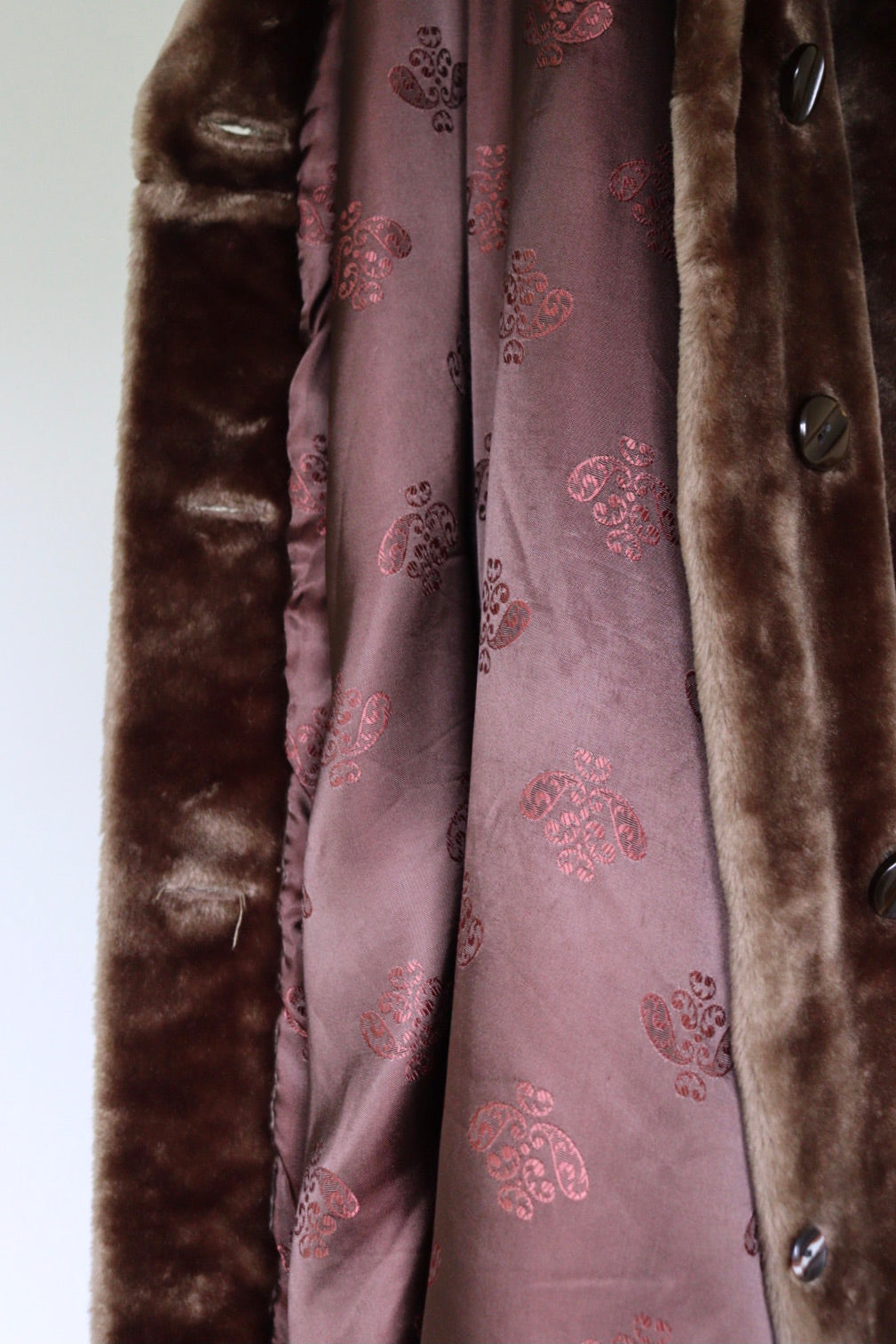 The Mocha Mikulas - faux fur coat - S up to M/L