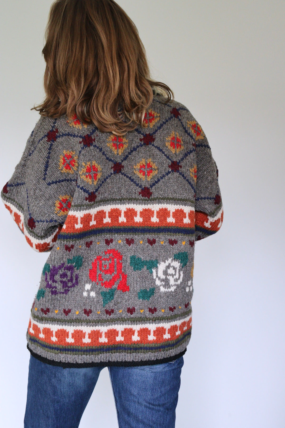 The Colorful Roses - cardigan - S up to L