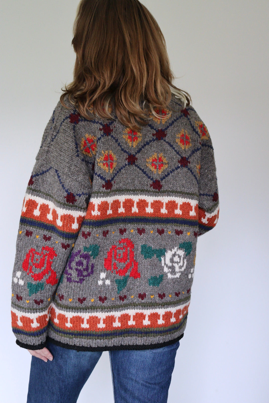 The Colorful Roses - cardigan - S up to L