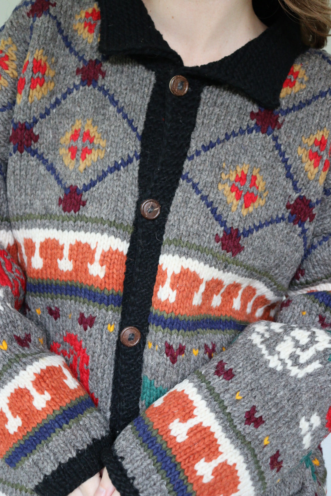 The Colorful Roses - cardigan - S up to L