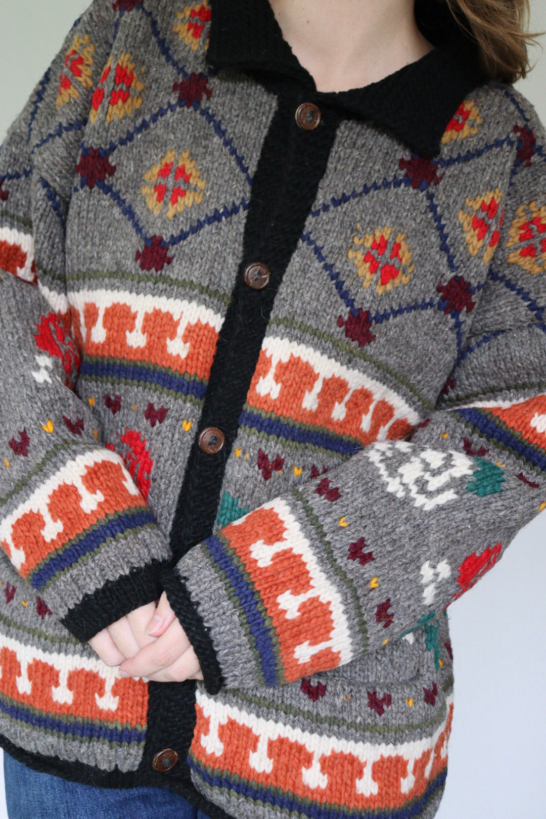 The Colorful Roses - cardigan - S up to L