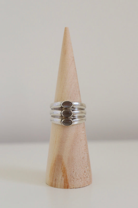 The Three Stack - vintage silver ring