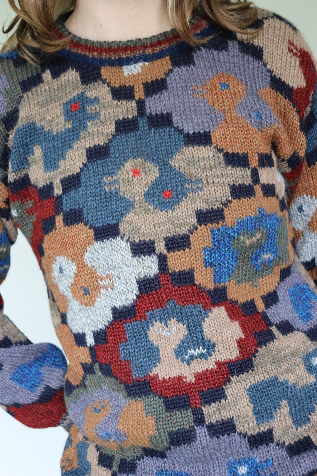 The Escher Ducks - knitted sweater - S up to M
