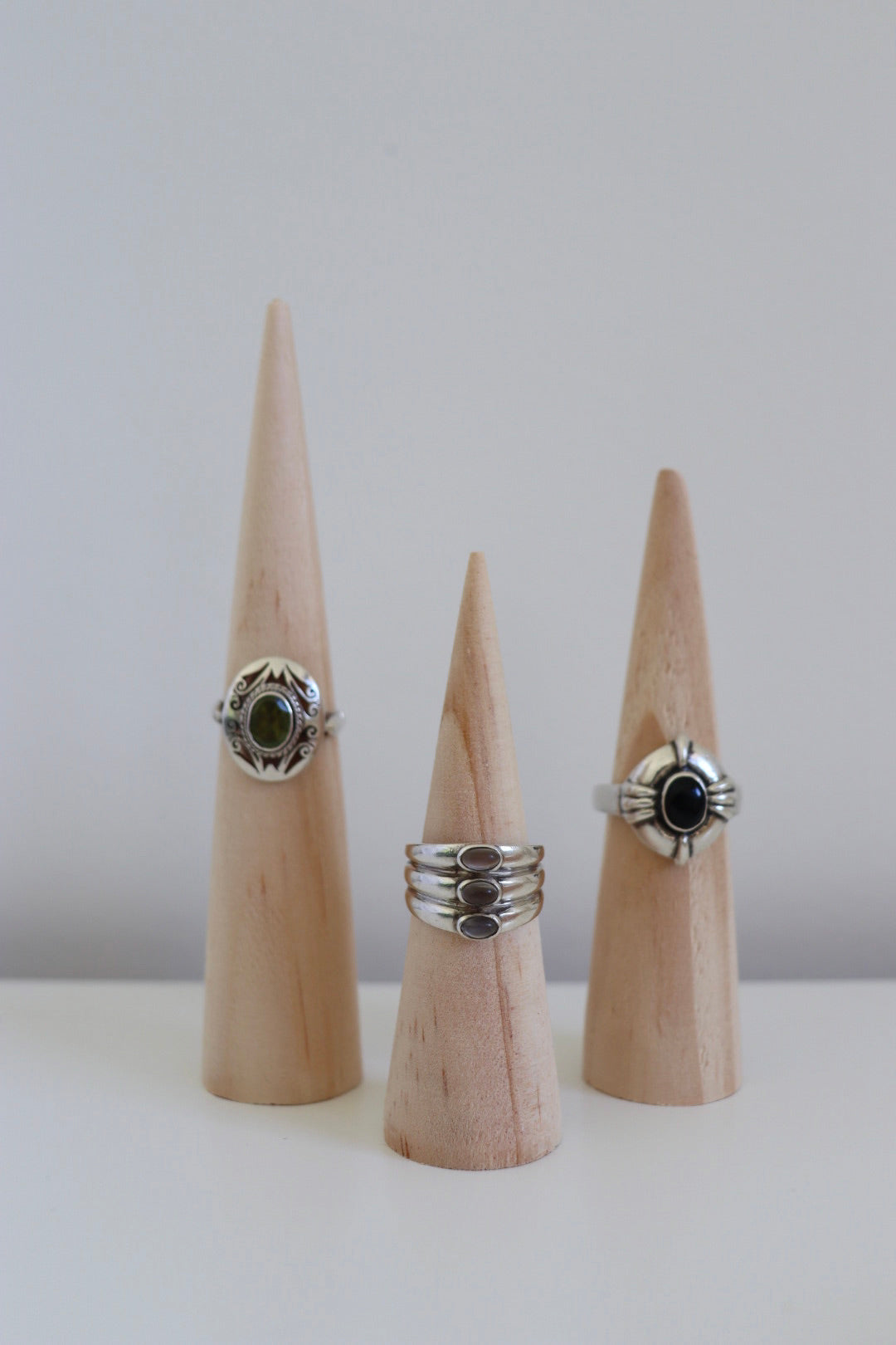 The Green Peridot - vintage silver ring