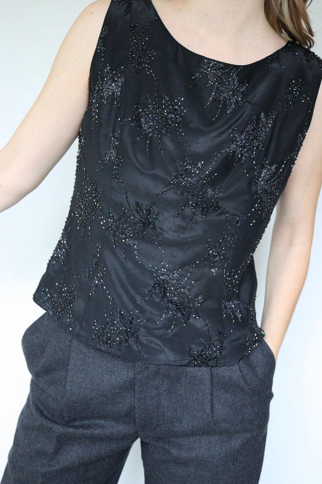 The Poinsettia Sparkle - top - S up to M/L