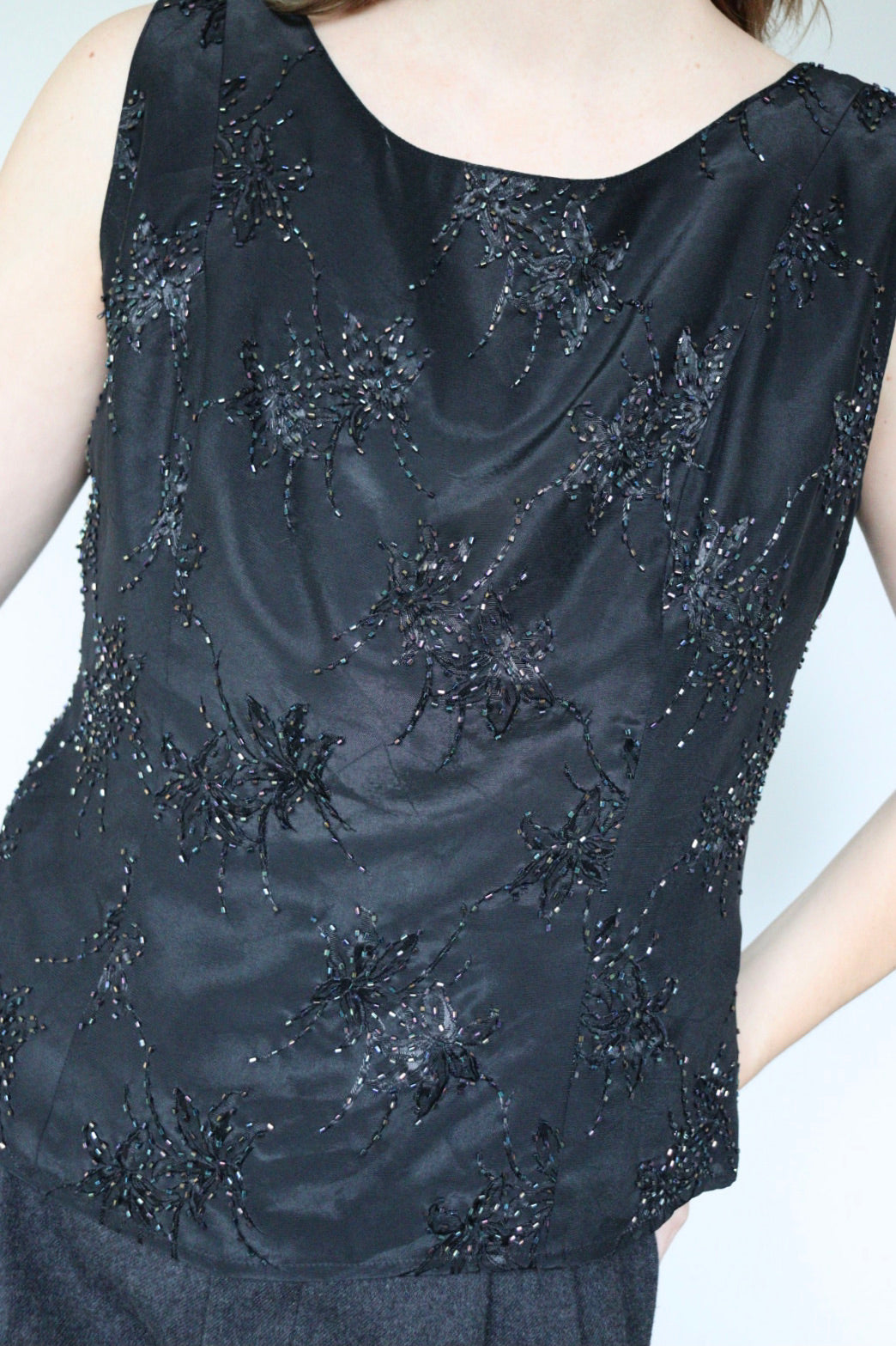 The Poinsettia Sparkle - top - S up to M/L