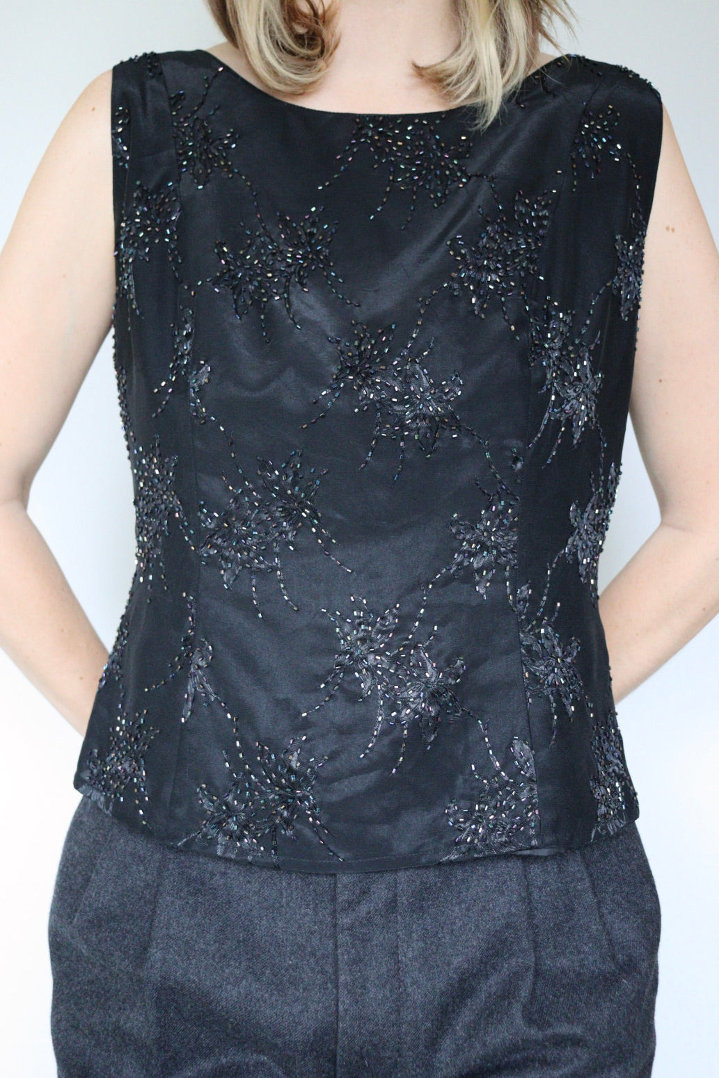 The Poinsettia Sparkle - top - S up to M/L