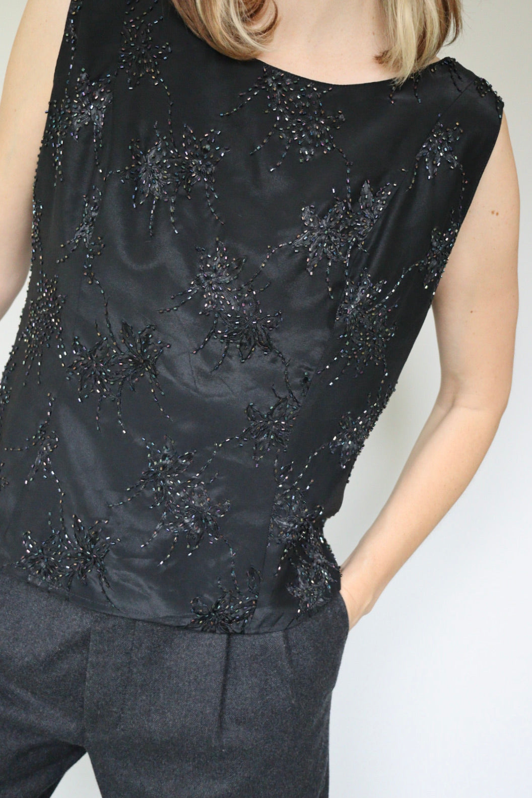 The Poinsettia Sparkle - top - S up to M/L