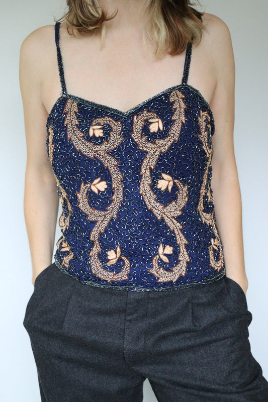 The Baroque Spark - sequin top - M up to L