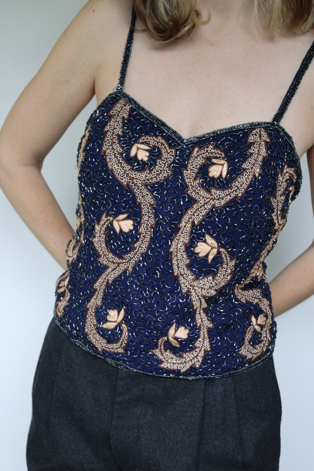 The Baroque Spark - sequin top - M up to L