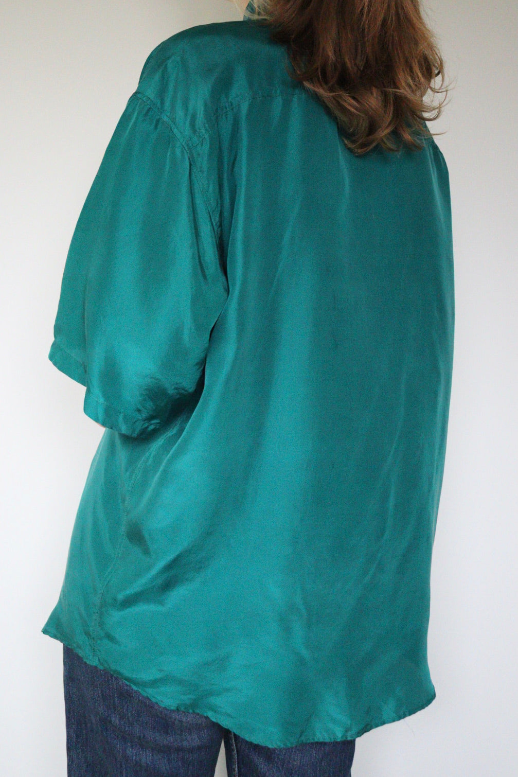 The Emerald Silk - blouse - S up to L/XL