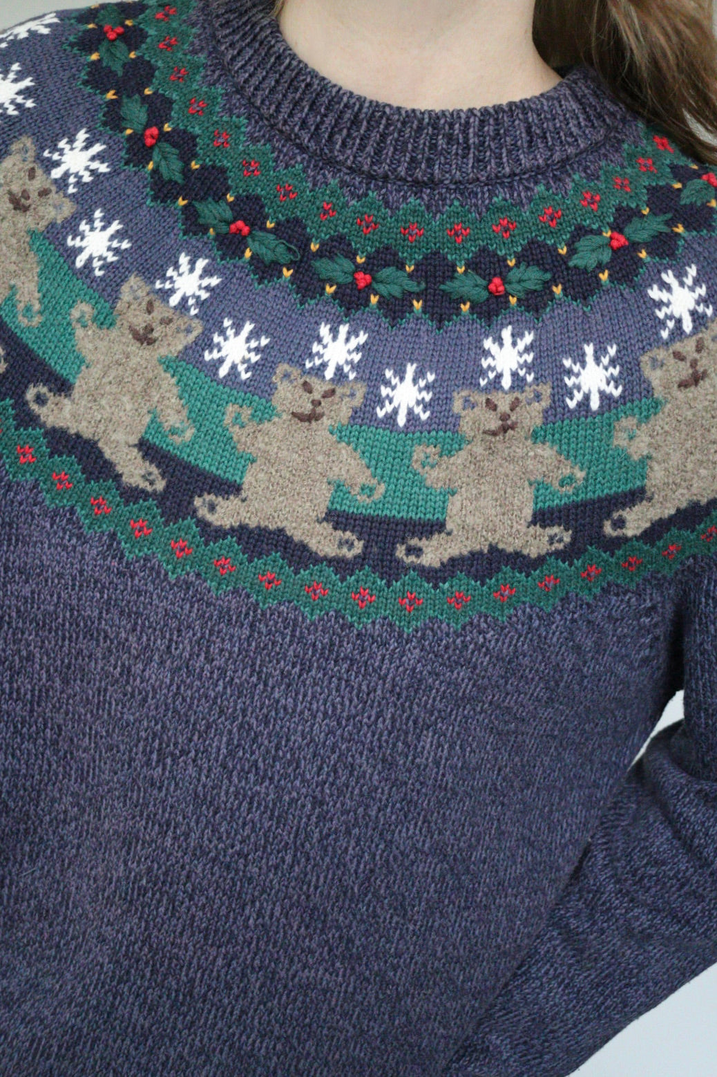 The Snowy Bears - sweater - S up to M/L