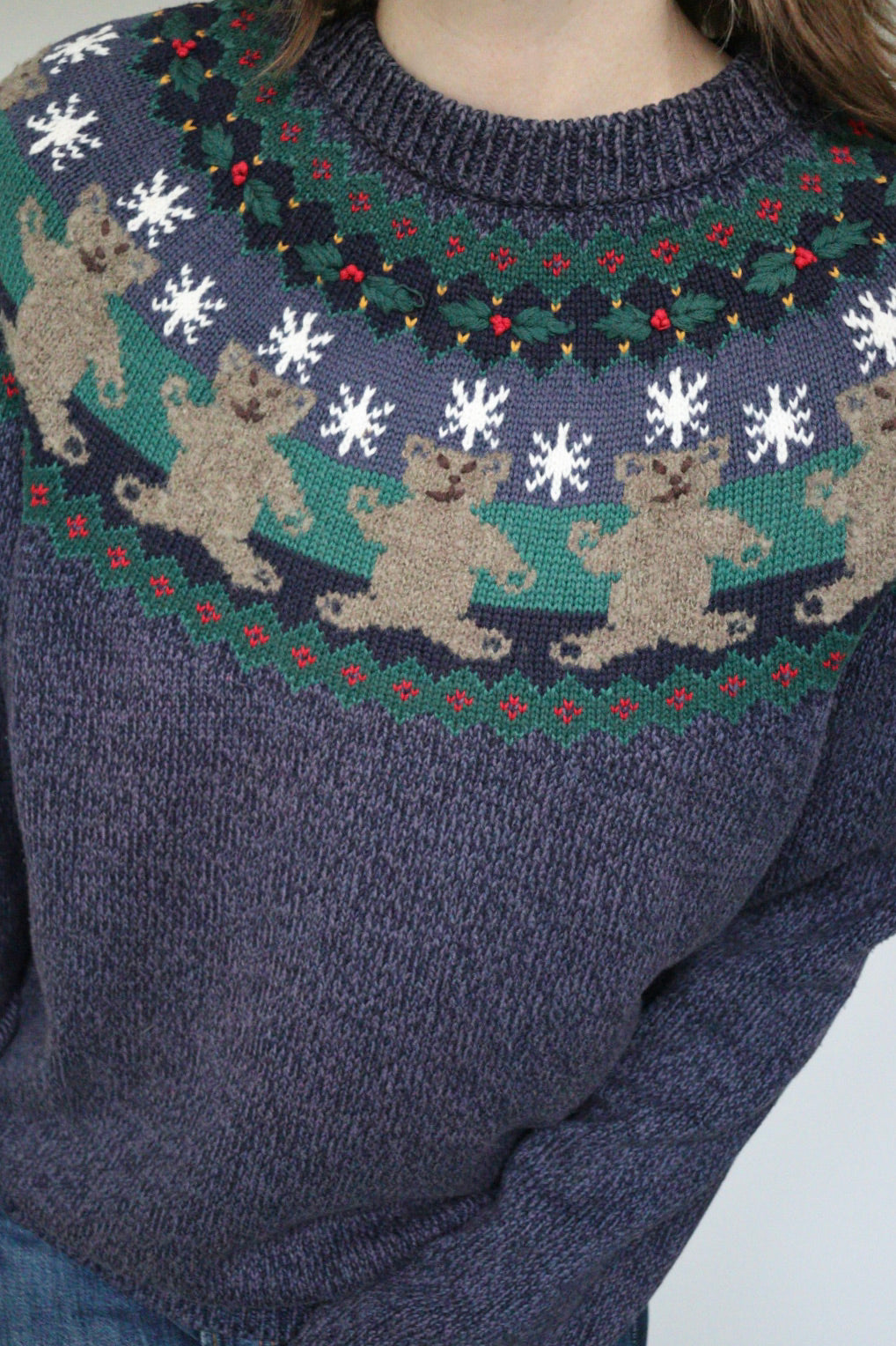 The Snowy Bears - sweater - S up to M/L