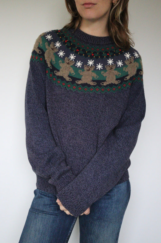 The Snowy Bears - sweater - S up to M/L