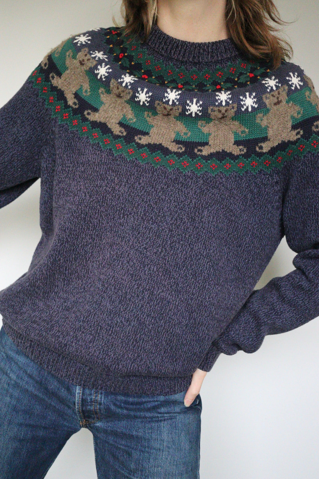 The Snowy Bears - sweater - S up to M/L