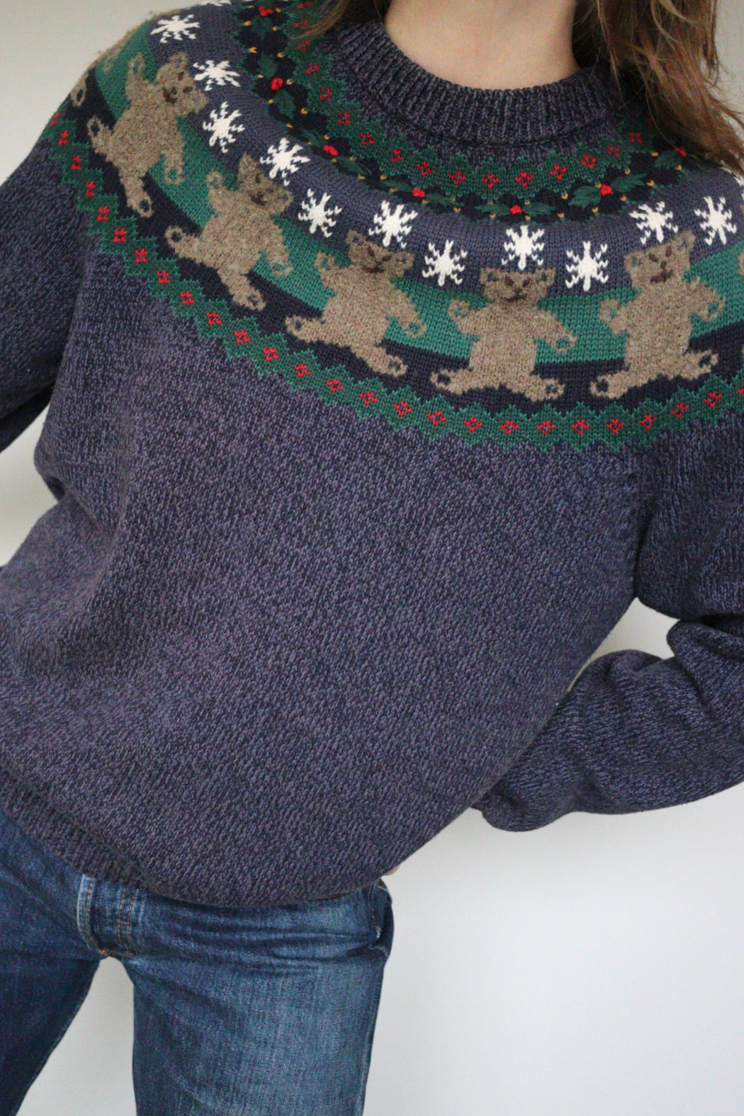 The Snowy Bears - sweater - S up to M/L