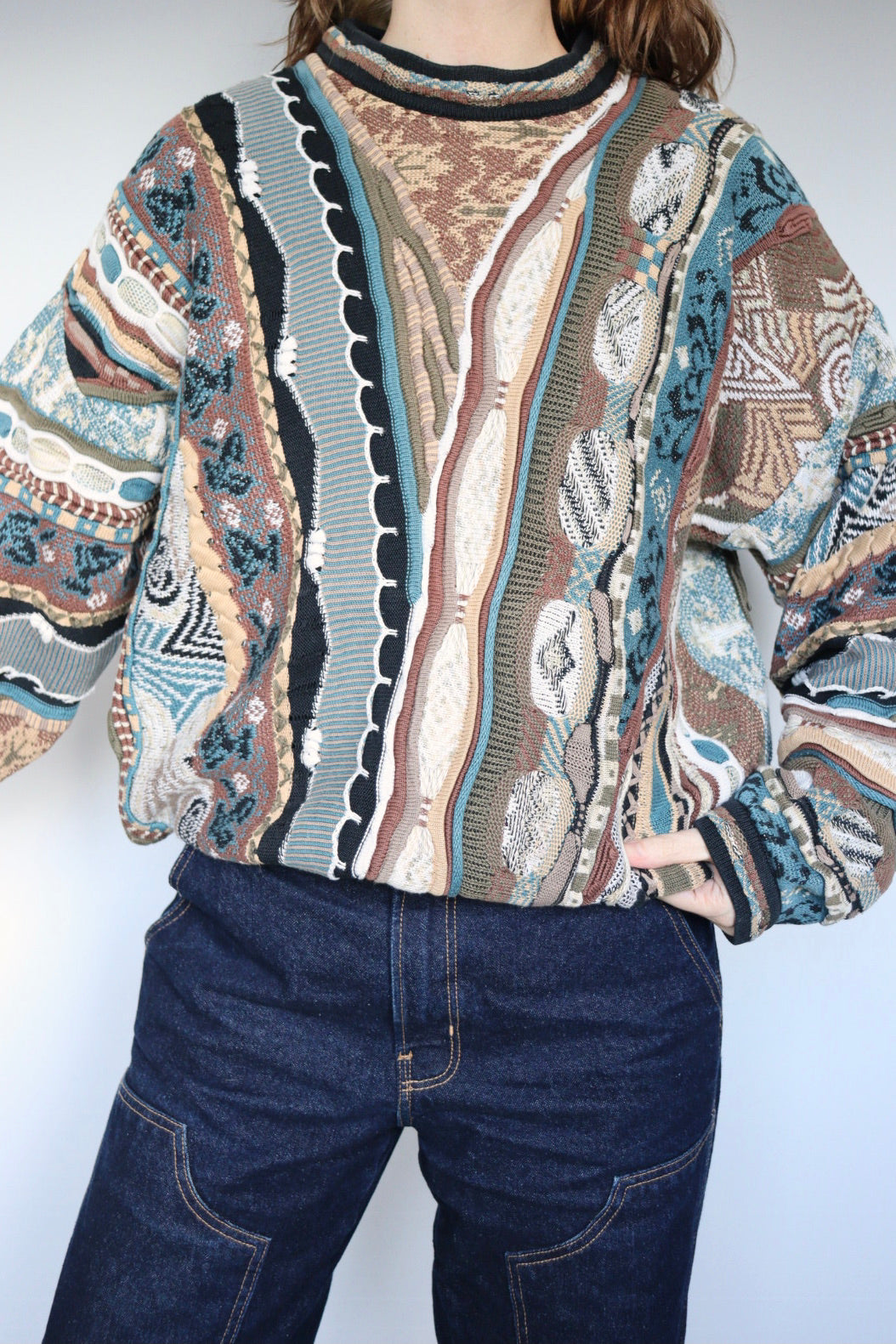 The 3D Earth - vintage Tundra knitted sweater - S up to XL
