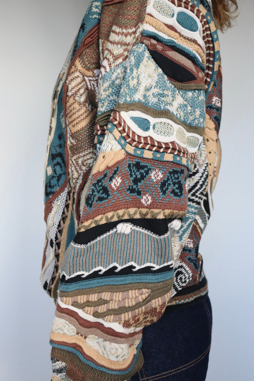 The 3D Earth - vintage Tundra knitted sweater - S up to XL