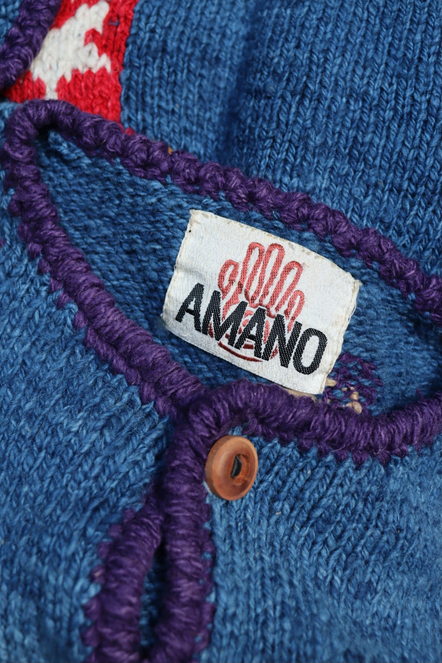The Amano Birds - vintage Amano hand knitted cardigan - S up to M/L