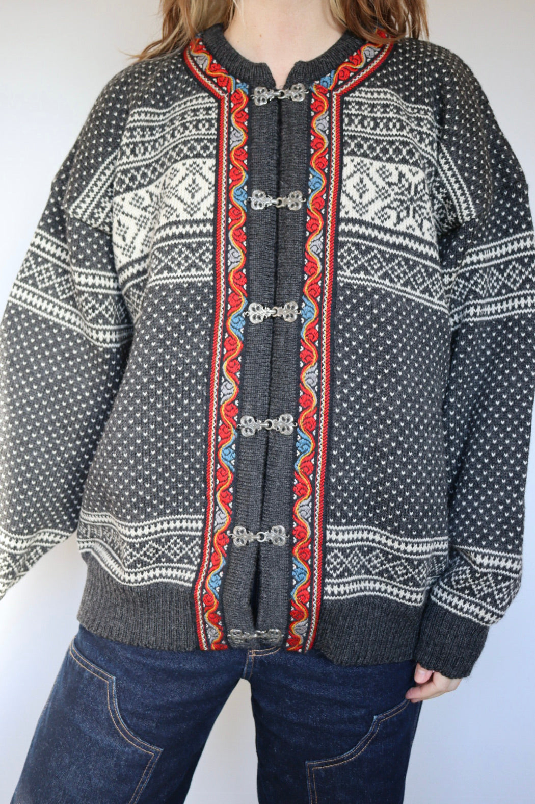 The Classic Nordic - vintage Norwegian / Scandinavian cardigan - S up to L/XL