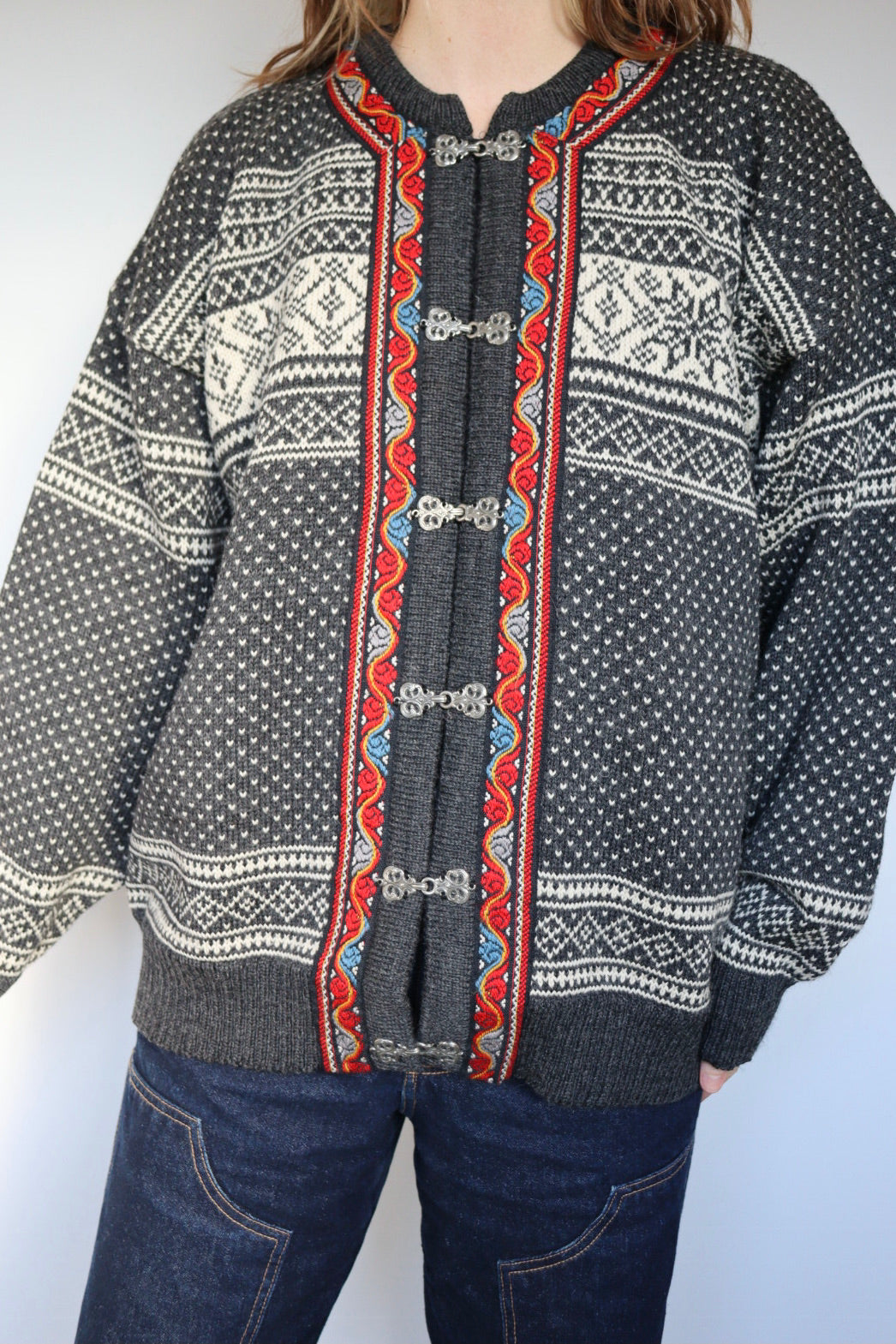 The Classic Nordic - vintage Norwegian / Scandinavian cardigan - S up to L/XL