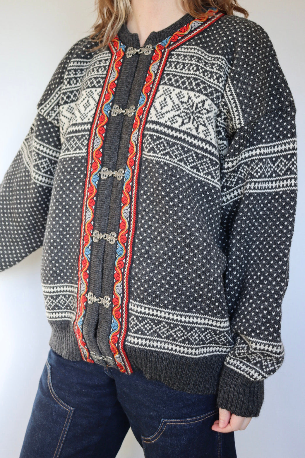 The Classic Nordic - vintage Norwegian / Scandinavian cardigan - S up to L/XL