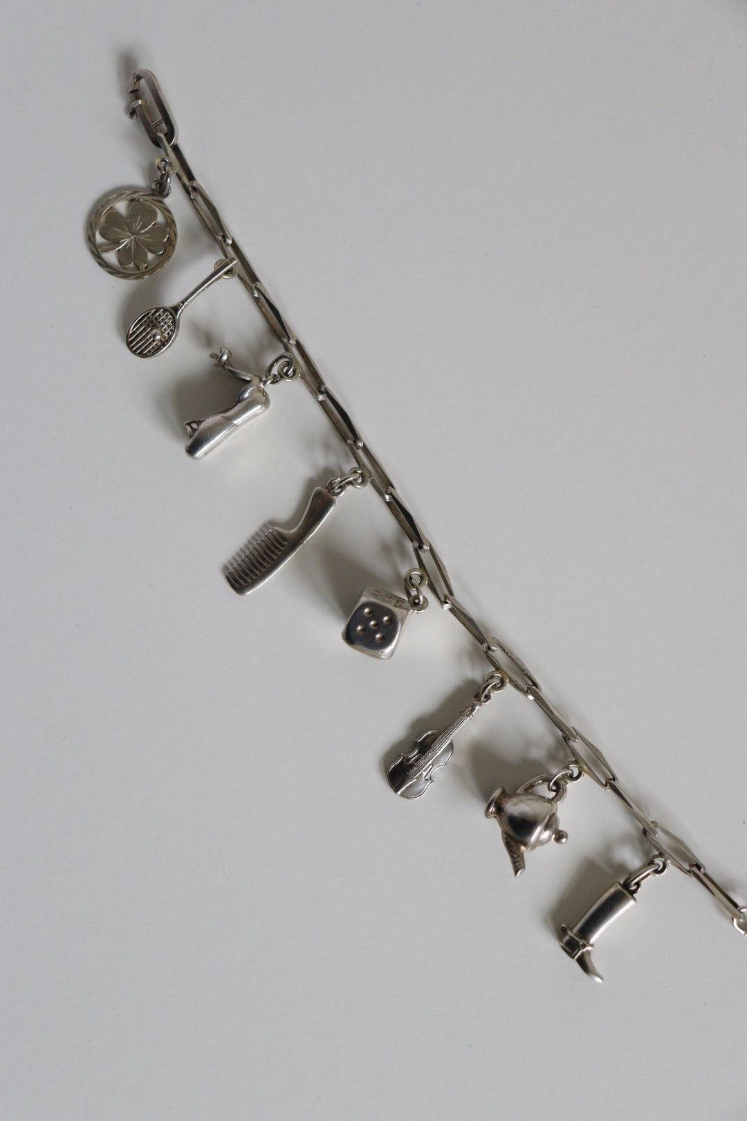 The Lucky Charm - vintage silver charm bracelet