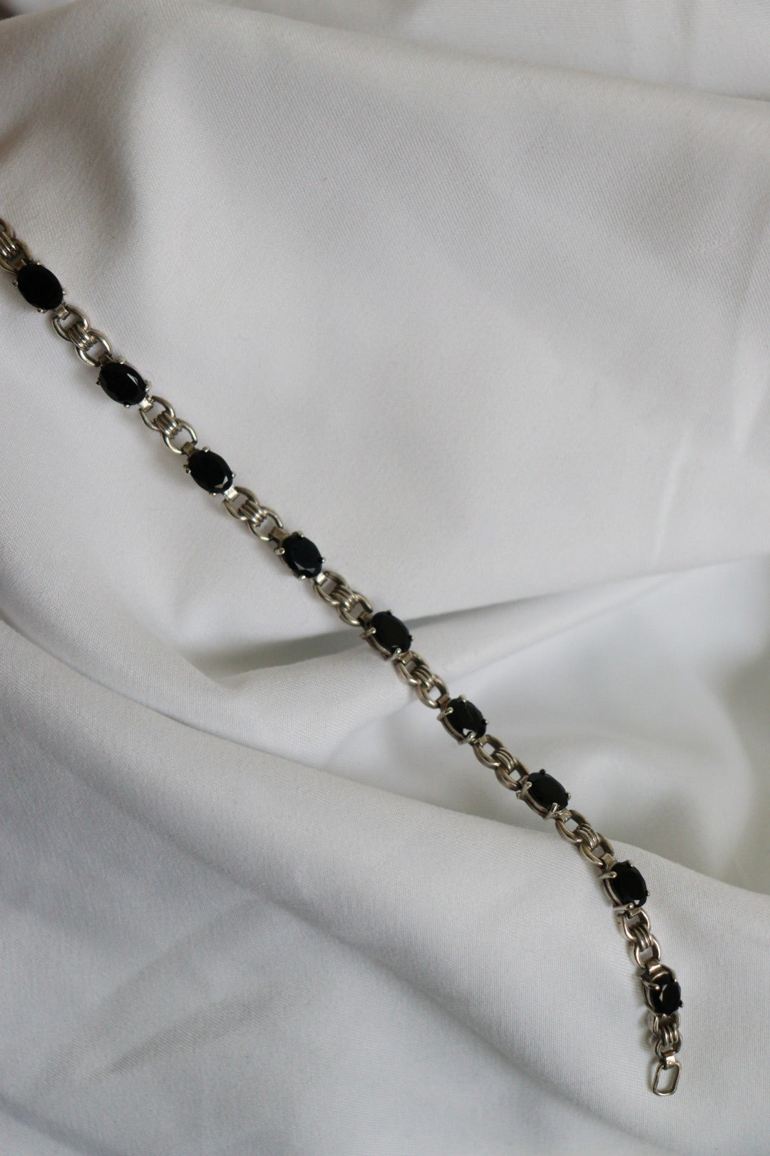 The Black Stones - vintage silver bracelet
